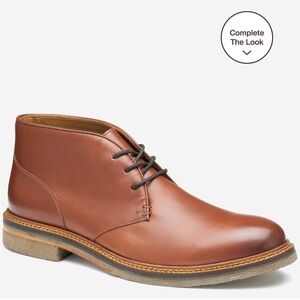 Johnston & Murphy Calder Mens Size 11M Mahogany Leather Crepe Sole Boots NWT